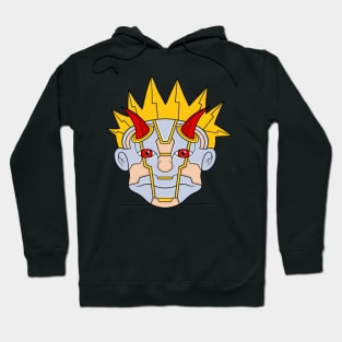 Mecha cyborg red horns and eyes Hoodie